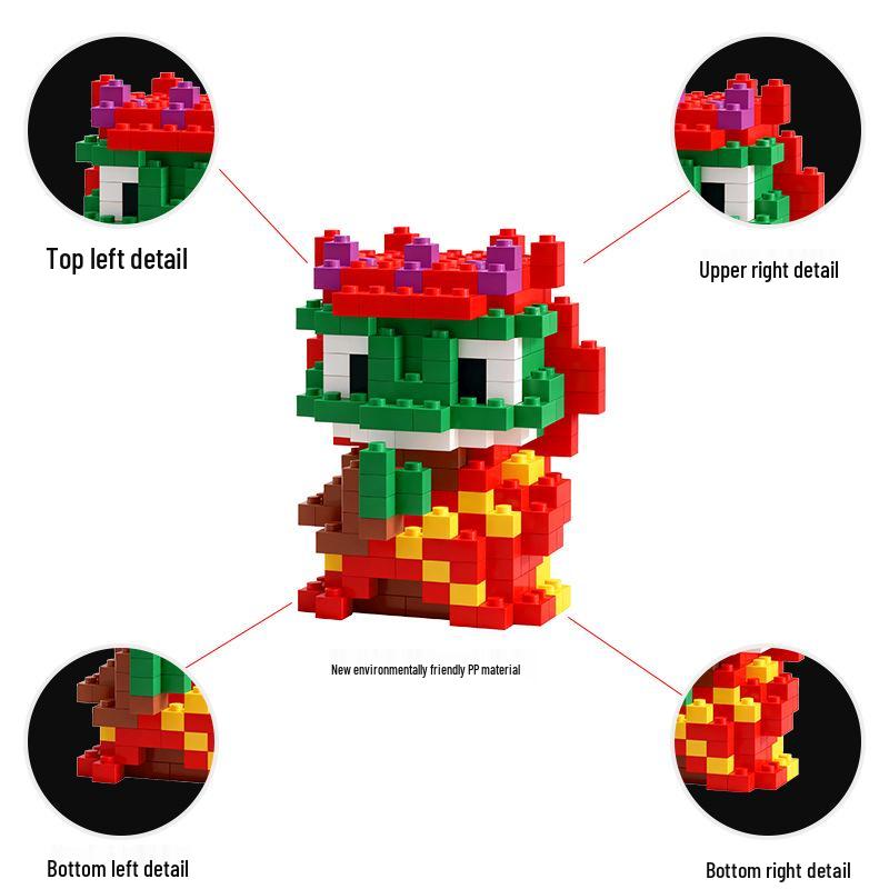 Journey to the West Mini Monster Building Blocks: Educational Assembly Toy, Eco-Friendly PP Material