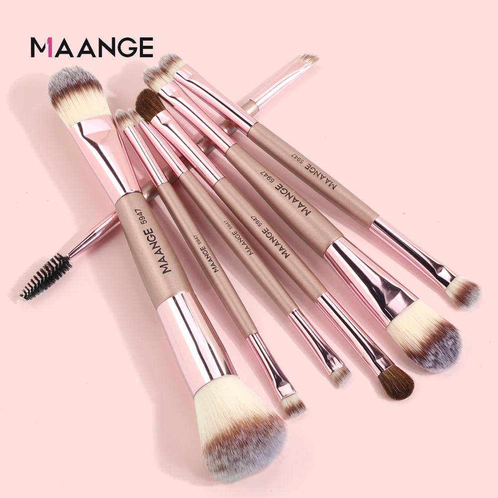 

Набор кистей для макияжа с двойной головкой из 7 шт., многофункциональный набор кистей для теней для век с двойной головкой