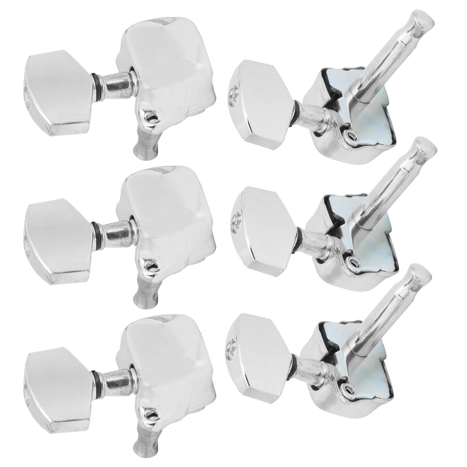 

Ключ для настройки струн для полузакрытой гитары 3 левая 3 правая части музыкальных инструментов(Серебряный ) серебряный