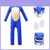 Blaue Sonic the Hedgehog Cosplay-Maske für Kinder mit auffälligem Design und Einheitsgröße