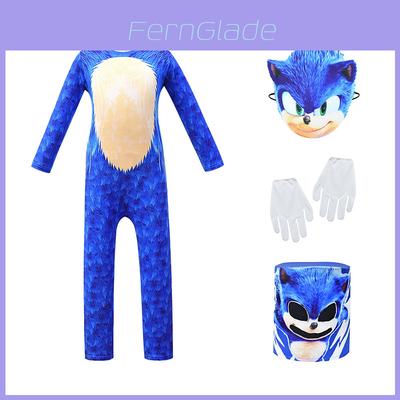 Modrá maska Sonic the Hedgehog pro děti s poutavým designem a univerzální velikostí
