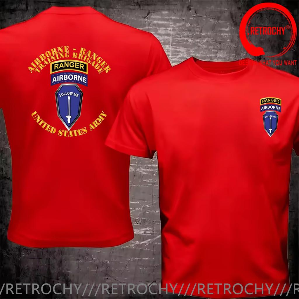 Funny Design US Army Airborne Infantry  Shirt Unisex Fashion Trendy Casual Clothing Stylish Tops Tee Shirt Leisure Tshirt Men's