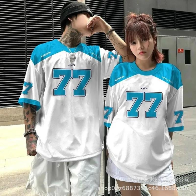 Mens Oversized Hip Hop Streetwear T-Shirt Loose Fit Short Sleeve Cotton Graphic Tee