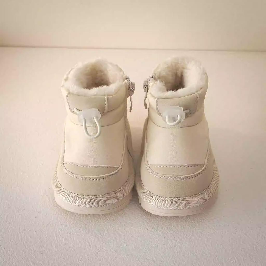 Children's Snow Boots With Fleece Thickened, Soft-Sole, Warm, Waterproof Cotton Boots For Boys And Girls