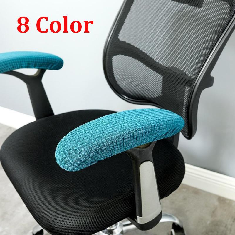 1 Pair Non Slip Polyester Chair Armrest Pads Comfortable Elbow Support Covers For Home Office Chairs Breathable Sleeves