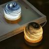 With Wooden Stand 3D Planet Glass Lamp USB Plug In Crystal Ball Children Birthday Gift