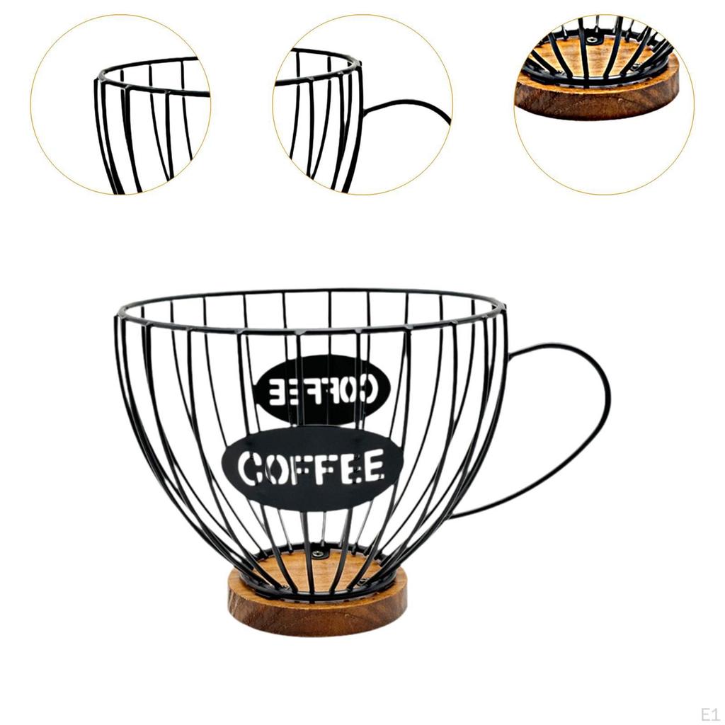 Coffee Pod Holder Candy Container Storage Basket for Cafe Counter Bar