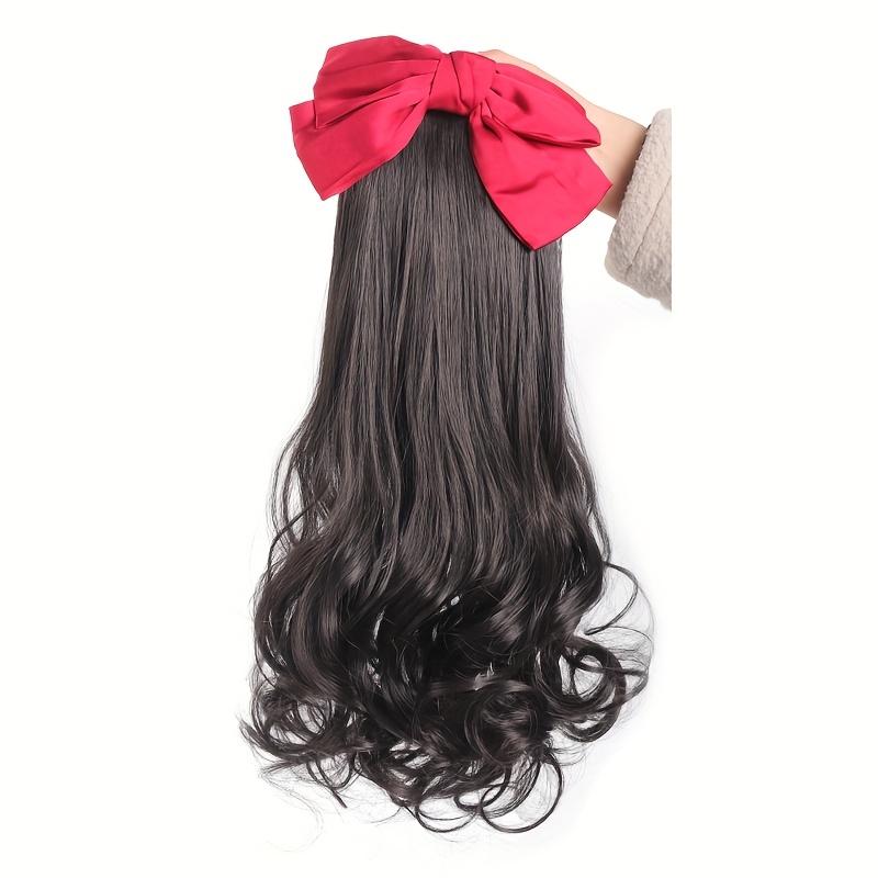 Synthetic Retro Ponytail with Comb Europen Princess Curly Puff Ponytail Clip in Hair Tail Natural False Hair Extension