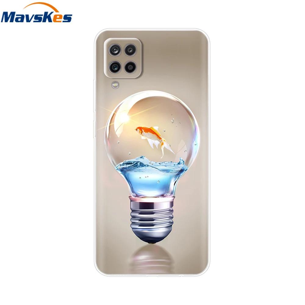 Phone Case For Samsung Galaxy A12 Case SamsungA12 Silicone Clear TPU Painted Soft Cover For Samsung A12 A 12 Bumper Fundas Etui