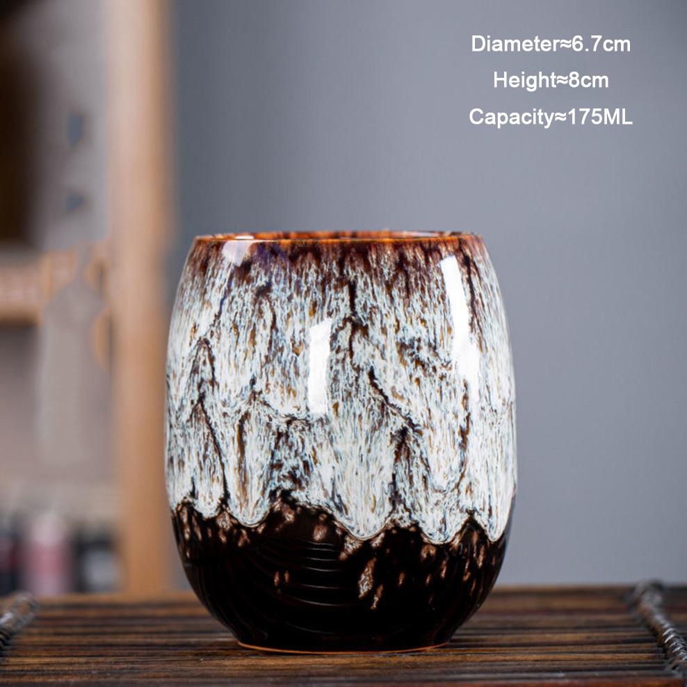 170ml, Kiln change ceramic tea cup, Kung Fu tea set, Large Tianmu glaze cup, Tea ceremony accessories, home tearoom egg cup