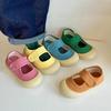 Baby Toddler Shoes Baby Shoes 2025 Summer New Girls Square Mouth Canvas Shoes Soft Sole Men's Korean Version Casual Shoes