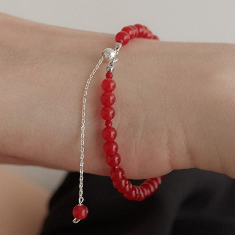 TATIANA (925 Silver) Dot Ball Gemstone Bracelet BR1791