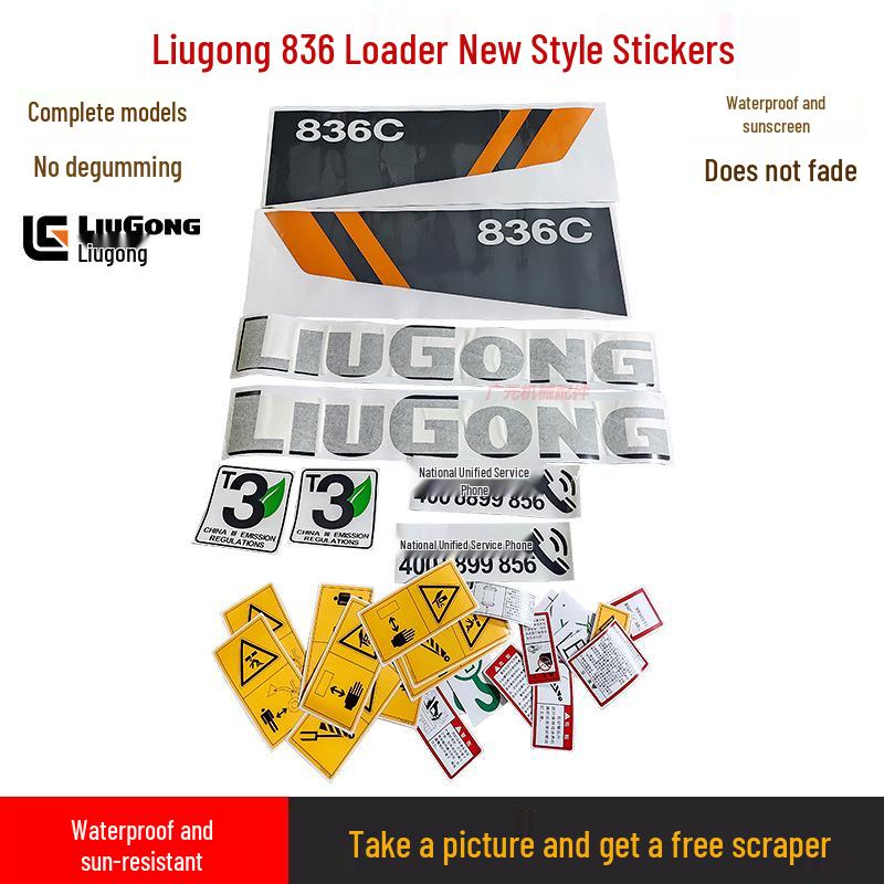Liugong Loader ZL50CN/855N/816C/820C/836C Full Vehicle Stickers & Decals