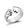 Finger Paw Opening Ring Bright Luster Jewelry Adjustable Ring for Daily Wear