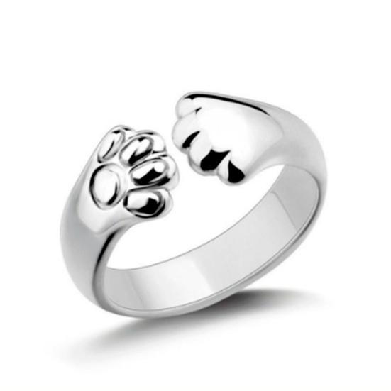 Finger Paw Opening Ring Bright Luster Jewelry Adjustable Ring for Daily Wear