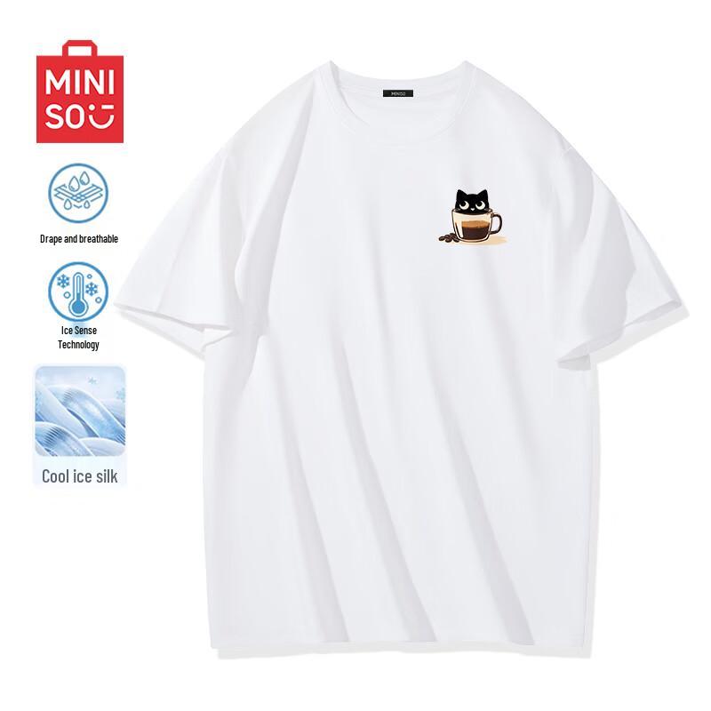MINISO Men s Ice Silk Cooling Short Sleeve T-Shirt M
