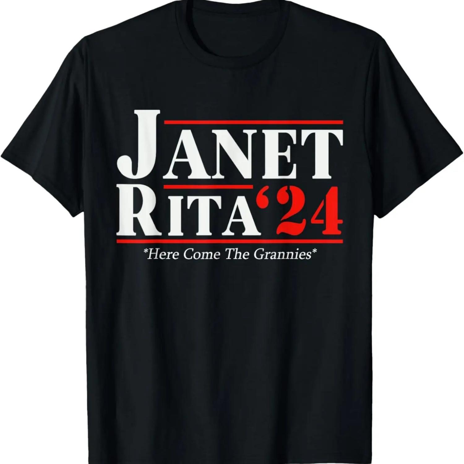 

Janet Rita 24 Here Kawaii Dogs Cartoon Come The Grannies T-Shirt XXXXXL