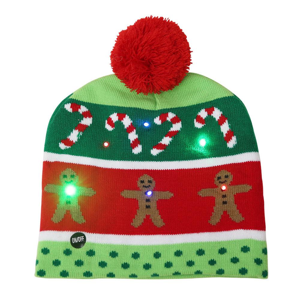 Charming Knitted Led Christmas Hats For Adults And Children Perfect For Christmas Events