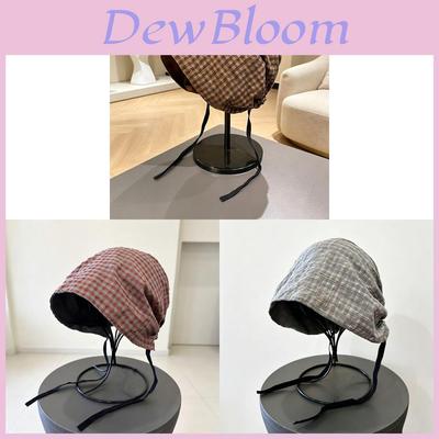 Vintage Plaid Bucket Hat With Breathable Polyester For Streetwear And Sun Protection