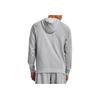 Under Armour Solid Color Cotton Knit Hooded Training Sweatshirt Men Sweatshirt Gray 1379684-011