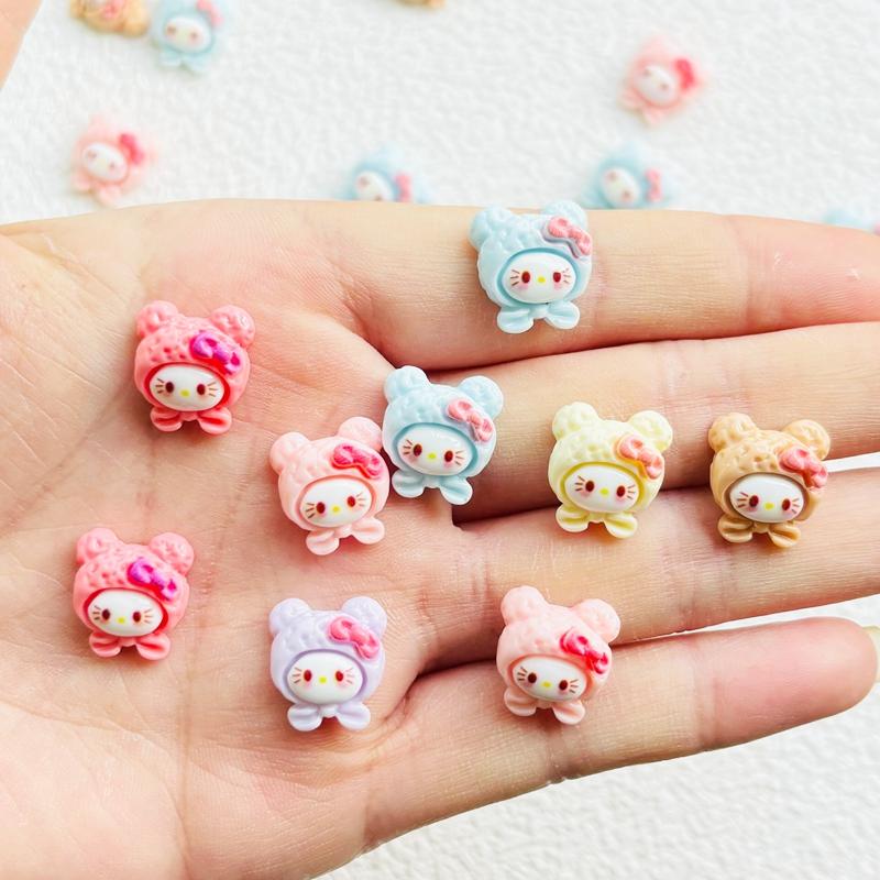 

30 Pcs New Cute Mini Resin Cartoon Animal Kitten Series Flatback Ornament Jewelry Making Manicure Hairwear Accessories A128