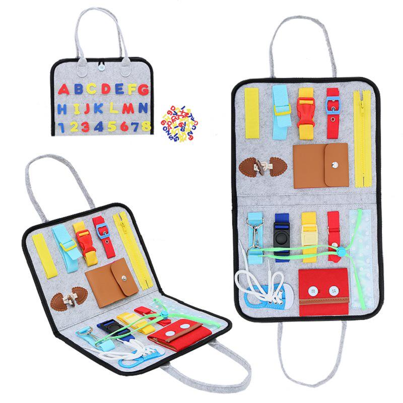 Montessori Felt Busy Board: Multi-Page Educational Toy & DIY Accessories for Early Childhood Learning