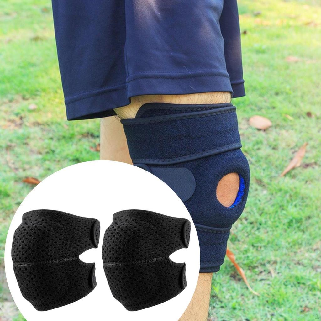 2 Pieces Dance Knee Pads Adjustable Support Sleeve Anti Slip Soft Gardening Kneeling for