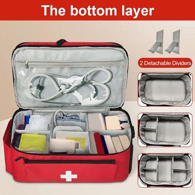 Lightweight Travel Medicine Bag Multi-Functional Adjustable Strap Medicine Storage Box Quick Access Easy Grip