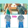 Traje Cosplay Ken Azul Anime Barbie 2023 Roupa de Halloween Tecido de Poliéster Tema Popular do Filme Disponível em Vários Tamanhos