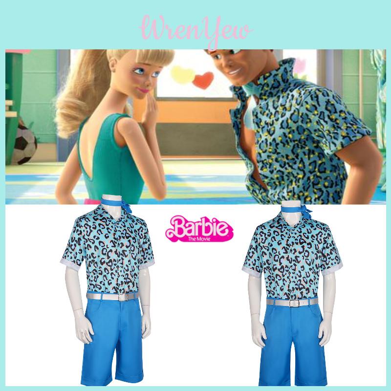 2023 Barbie Cosplay Costume Ken Blue Anime Set Halloween Outfit Polyester Fabric Popular Movie Theme Available In Multiple Sizes