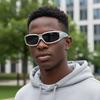 Hip-Hop Square Frame Sunglasses Unisex for Driving Outdoor Travel UV400 Protection Sun Glasses with Durable Fashion Eyewear