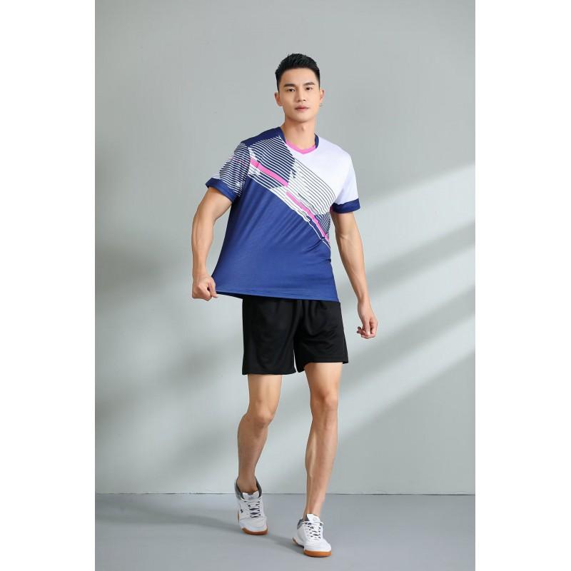 Men Women Badminton Shirts Short Sleeve Breathable Team Training Competition Tops