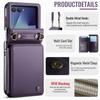 For Samsung Galaxy Z Flip 8 Wallet Case with RFID Blocking Leather Card Holder with Detachable Wristlet Strap Flip Phone Cover