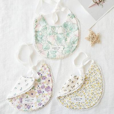 Säuglings-Baby-Lätzchen, hübsches Blumen-Boho-Stil-Lätzchen für Neugeborene, Mädchen, modische Baumwolle, Frühling, Sommer, Autumnbib, Babyfütterung