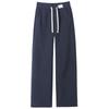 Women's Fleece Lined Wide Leg Pants Sporty Thin Style Autumn Winter Casual Trousers Spring Summer Narrow Version