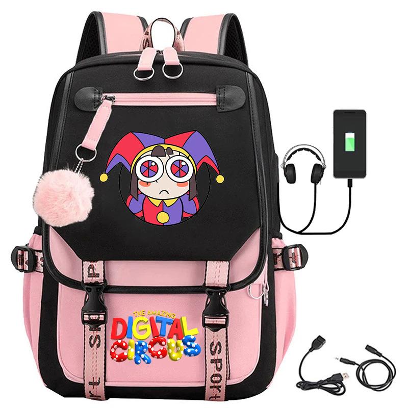 Magic Digital Circus Digital Circus Animation Peripheral Backpack Large Capacity Student Bag