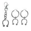 Stainless Steel Horseshoe Pendant Unique Ear Jewelry Fashionable Bag Charm Stylish Pendant Earrings for Any Occasion