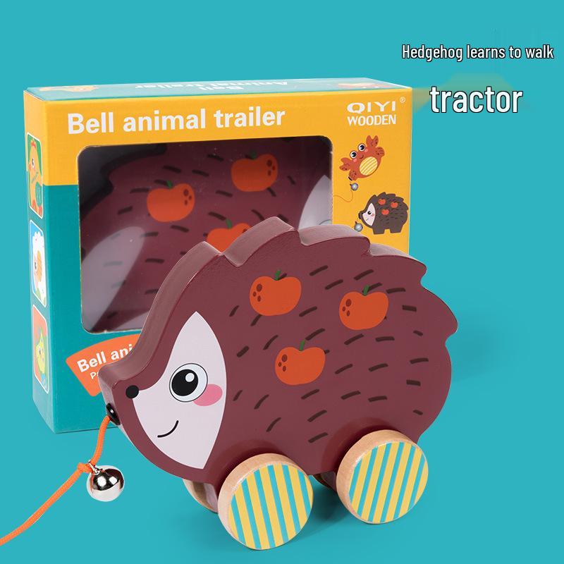 Wooden Animal Baby Walker & Pull Toy for Infants and Toddlers