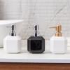 360ml Soap Dispenser Ceramic Hand Sanitizer Square Minimalist Black and White Split Bottle Shampoo and Shower Gel Press Bottle