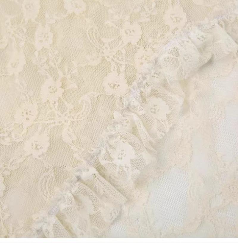 Vintage Asymmetrischer Spitzenrock für Damen, Sommer, hohe Taille, locker, trendiger Mittelrock, Y2k-Kleidung, Mode, Streetstyle