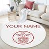 Custom Name,S.L. Benfica Pattern Round rug,Carpet Rug for Living Room Bedroom Playroom ,Non-slip Floor Mat,Holiday Gifts and Birthday Gifts.