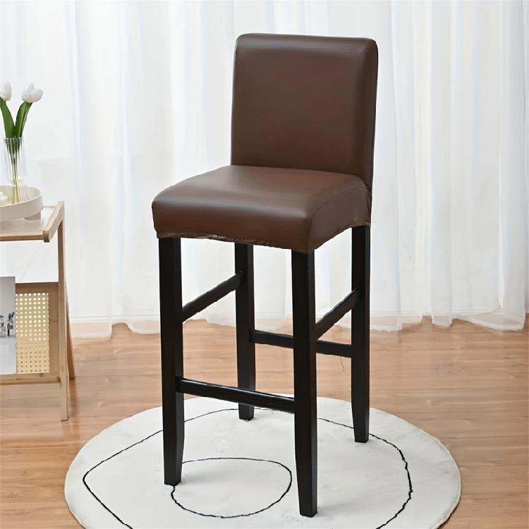 Protective PU Leather Bar Stool Covers Barstools Covers Preventing Dent And Hair For Multiple Setting Protectors