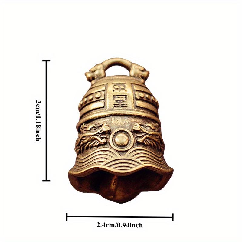 1pcs Brass Dong Huang Bell Vintage Bells Peaceful Bell Pendant Hanging Jewelry Home Ornaments Car Bell Pendant Desktop Decorative Ornaments Crafts