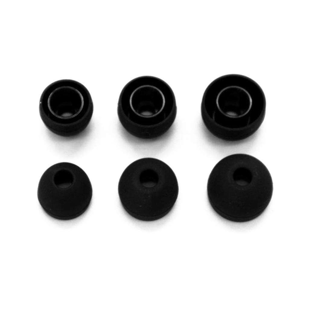 12PCS   6 Pairs Replacement Earbuds Ear Tips Ear Buds Silicone Tips for In Ear Headphones 3 Sizes Small Medium Large