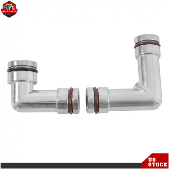 Aluminum Heater Hose Elbows Upper Lower Pair For Chevy Pontiac Buick 12565082
