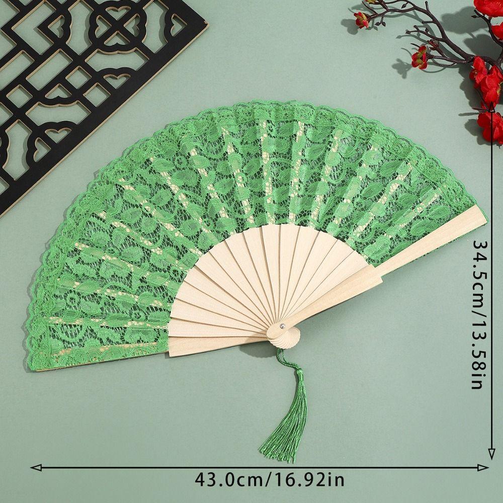 Flower Design Folding Fan Vintage Style Hand Fan Elegant Chinese Fan  Wedding