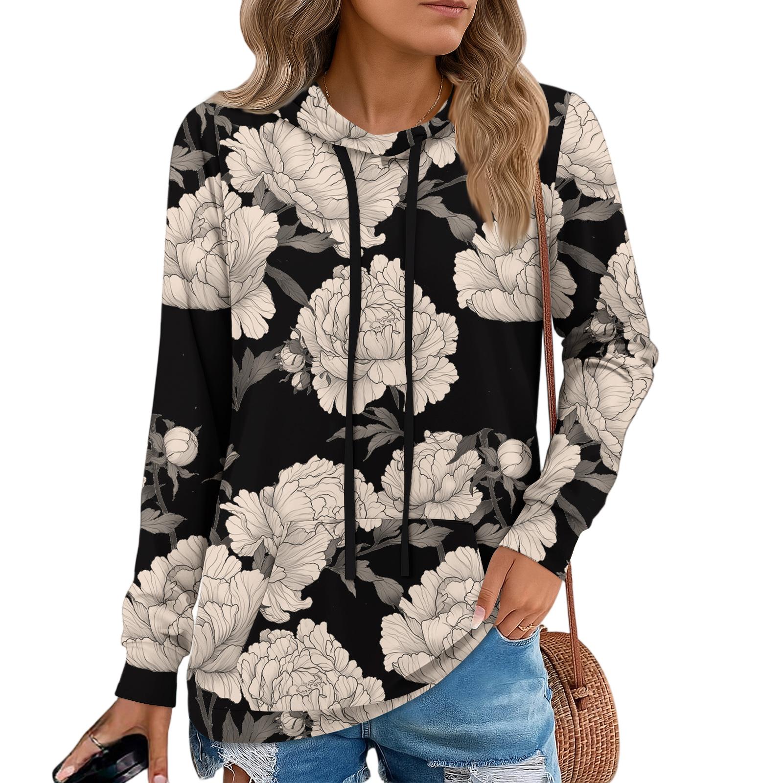 

Жіночі пуловери з капюшоном, модні толстовки з капюшоном для дівчат-підлітків, жіноча туніка на осінь L