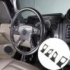 Carbon fiber Steering Wheel Button Cover Trim Sticker For Hummer H2 2003-2007