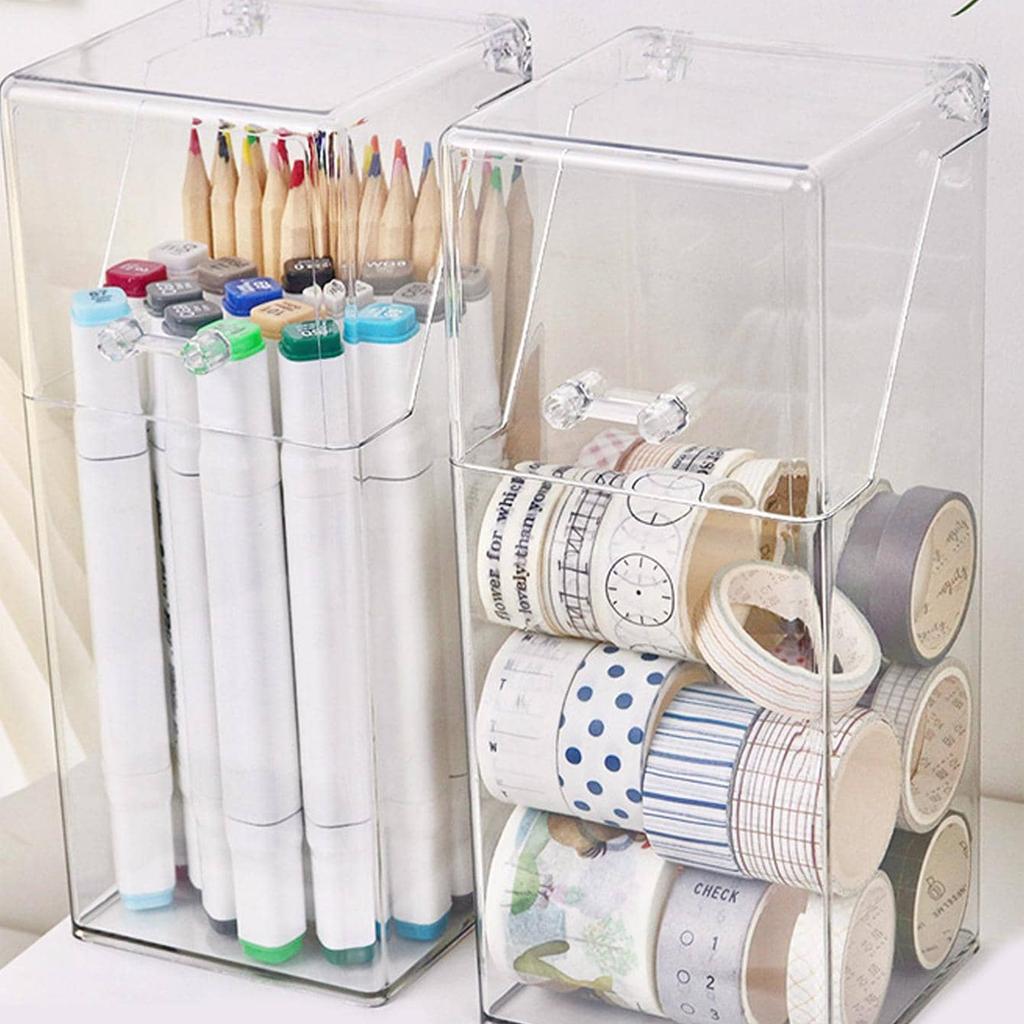 1 Stück Make-up-Organizer, transparente Aufbewahrungsbox für Make-up-Pinsel, Make-up-Aufbewahrungseimer, Aufbewahrungsbox für Stifte und Bleistifte