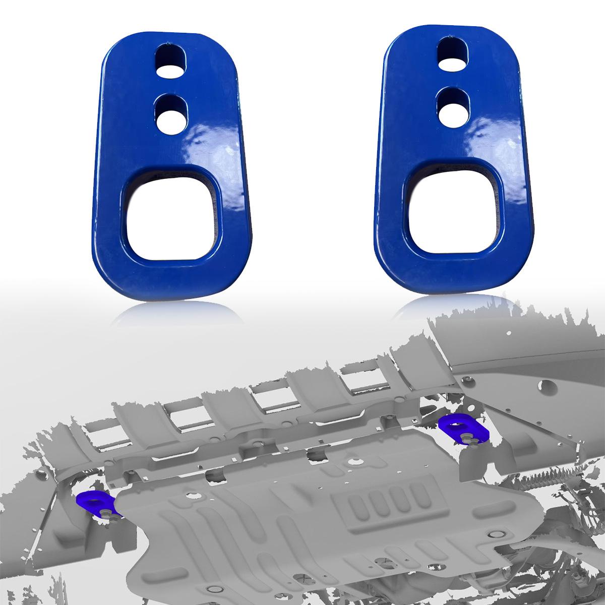 2PCS Steel Front Lower Tow Hook Recovery Bar fits for Toyota Land Cruiser Prado LC250 2024 2025 Recovery Point синий